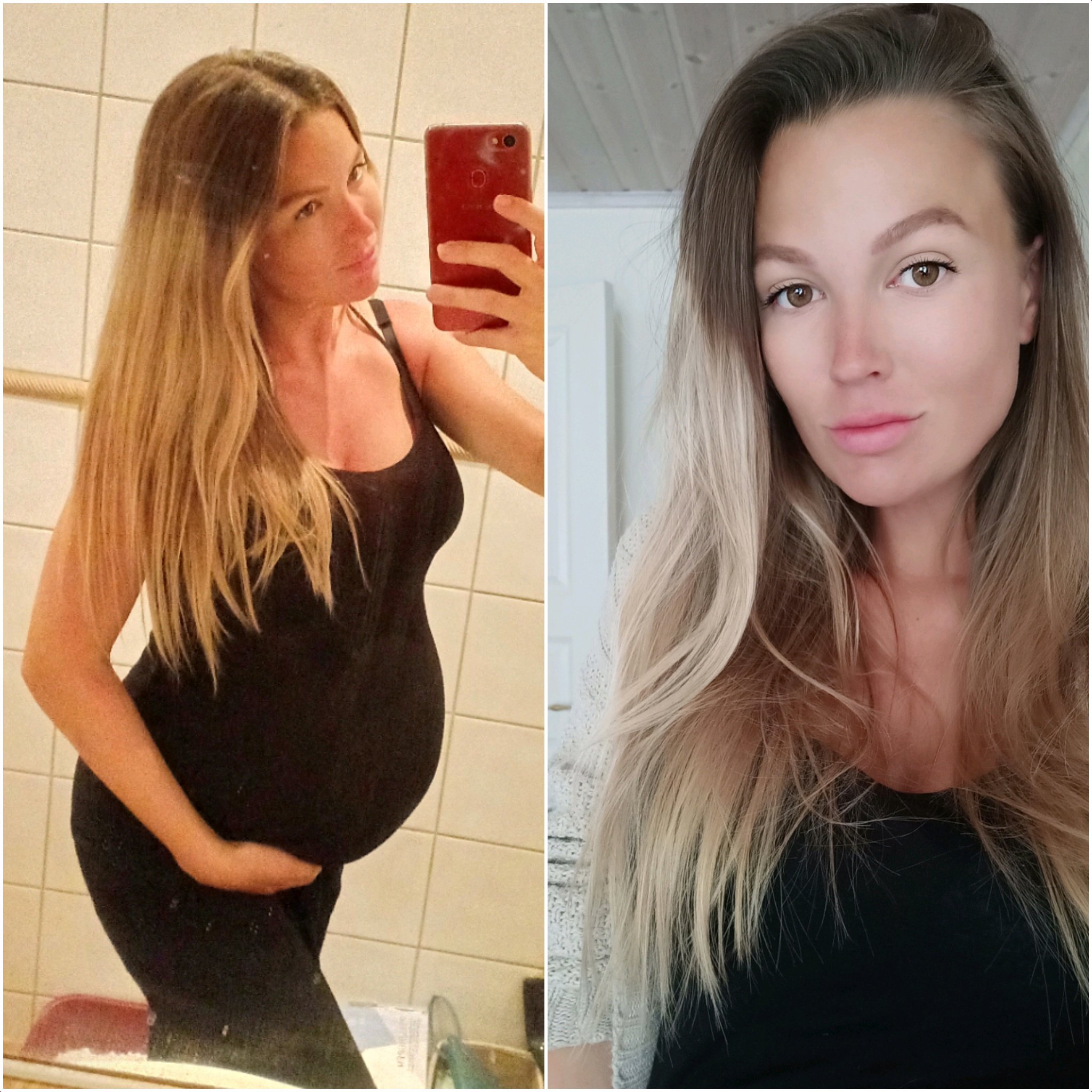 gravid och selfie