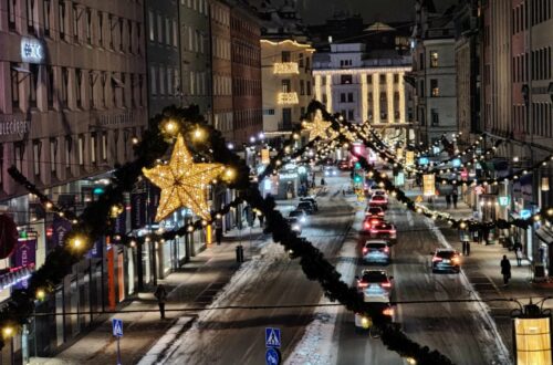 stockholm vinter juldekoration